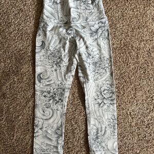 lululemon Floral Gray Leggings